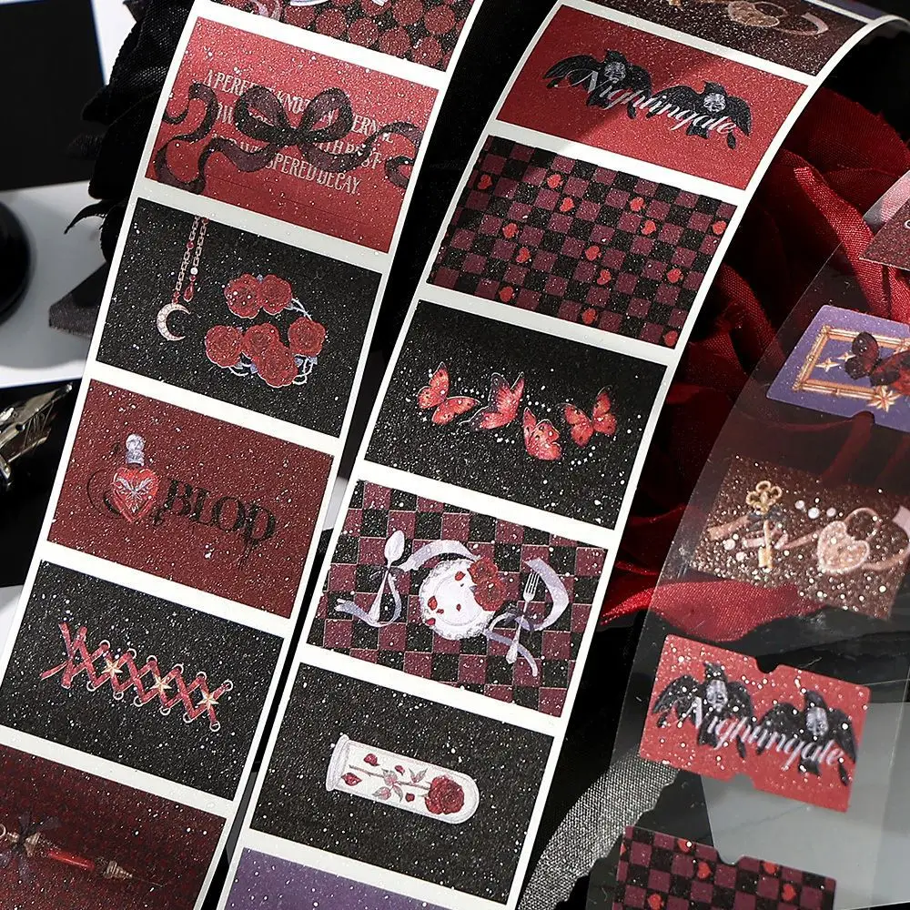Flash Sand Die-cutting Tape Creative Versatile Pattern Handbook DIY Decorative Collage