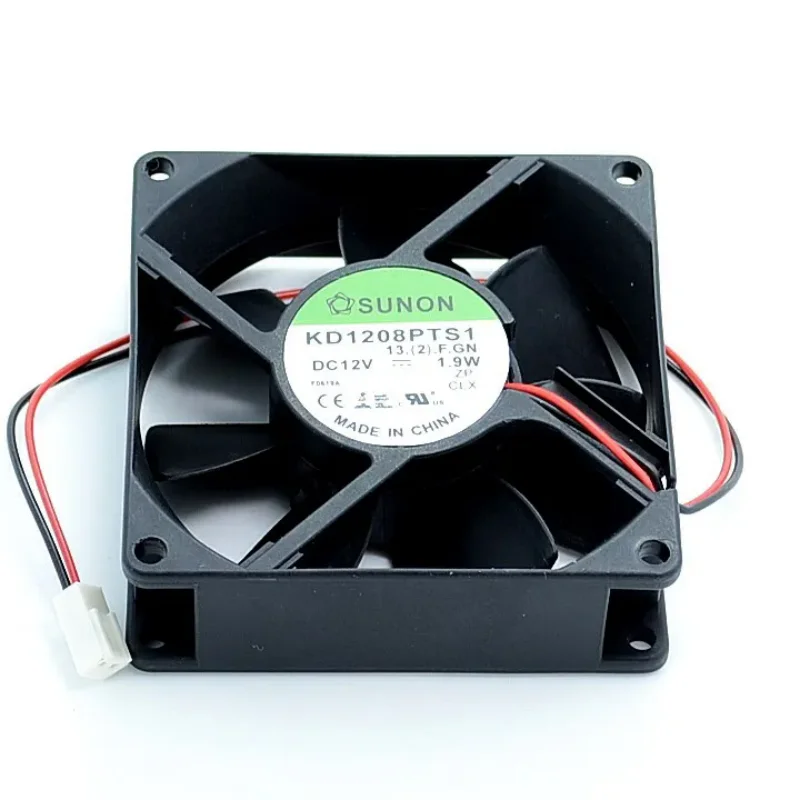 

New original KD1208PTS1 8cm 8025 12V 1.9W 2-wire chassis power supply cooling fan