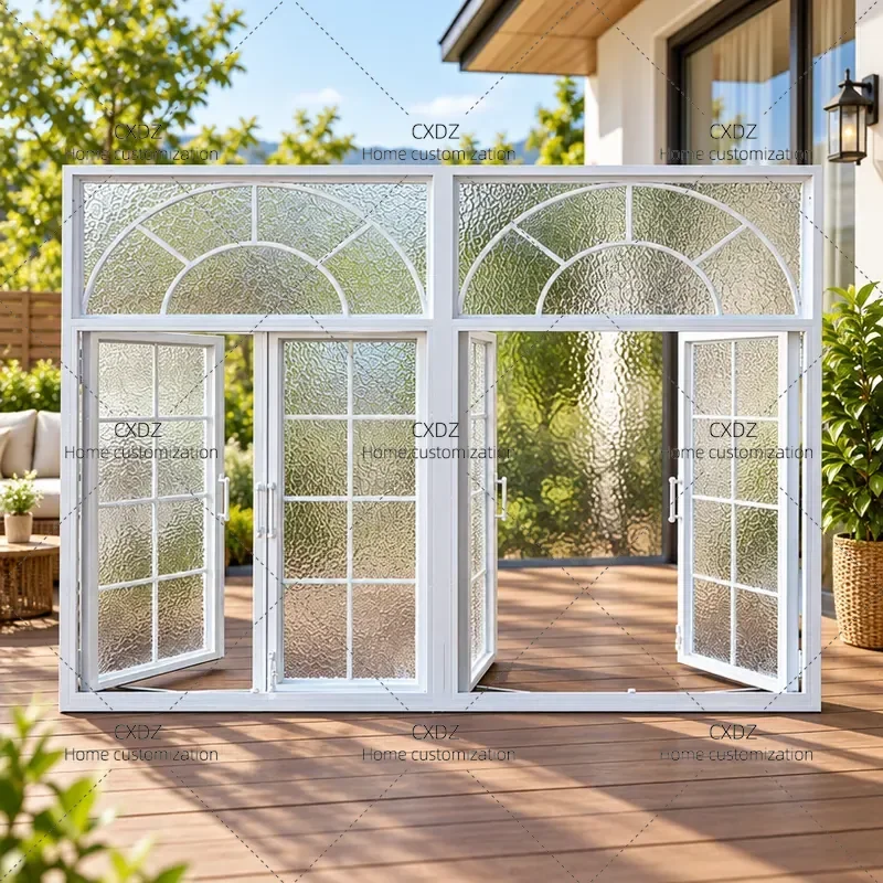 Plastic Steel Soundproof Windows for Bedroom Interior Iron Partition Simple Opposite Windows
