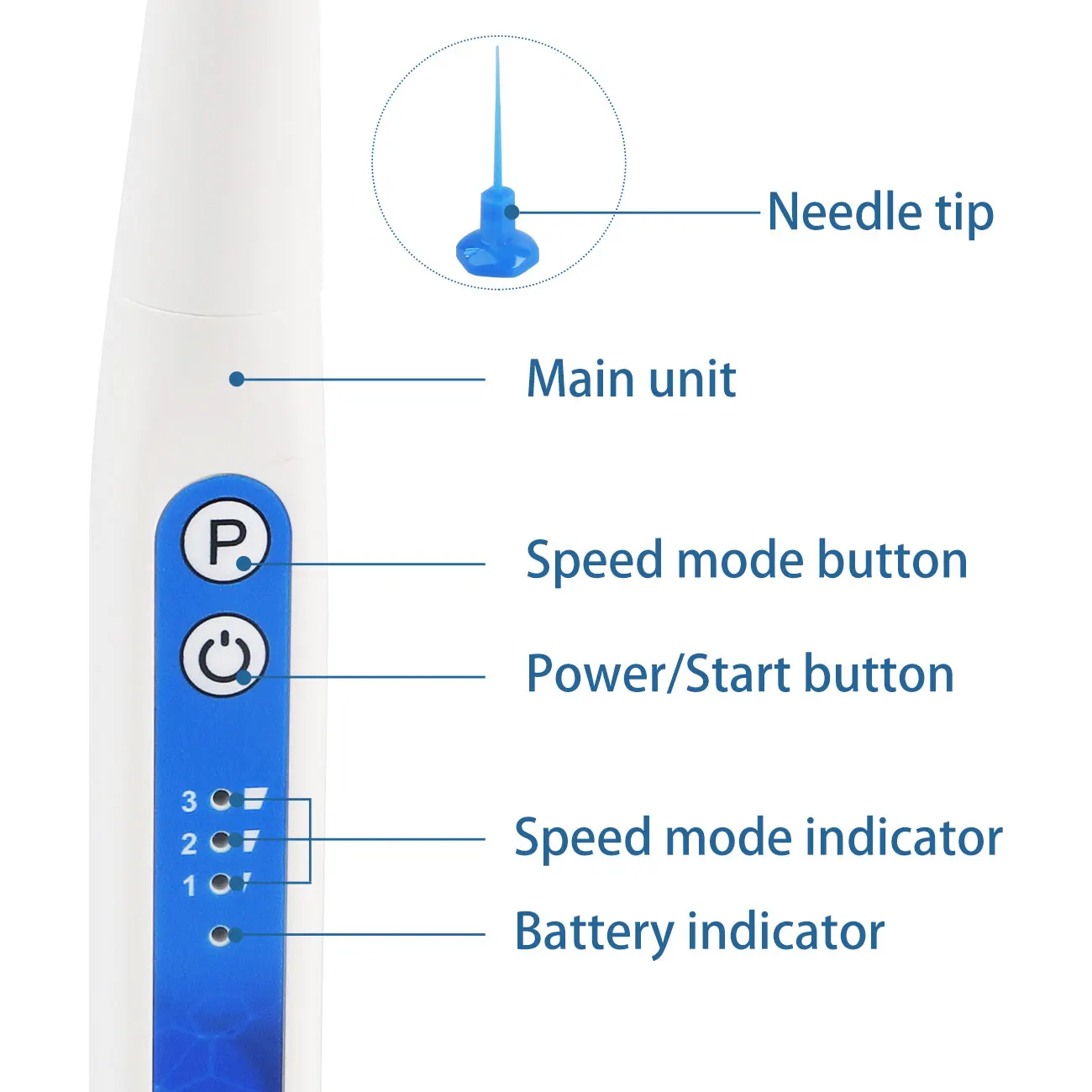 Dental Endo Sonic Irrigator Activator With LED Light Dentist Vibration Cleaning Instrument For Root Canal Treatment
