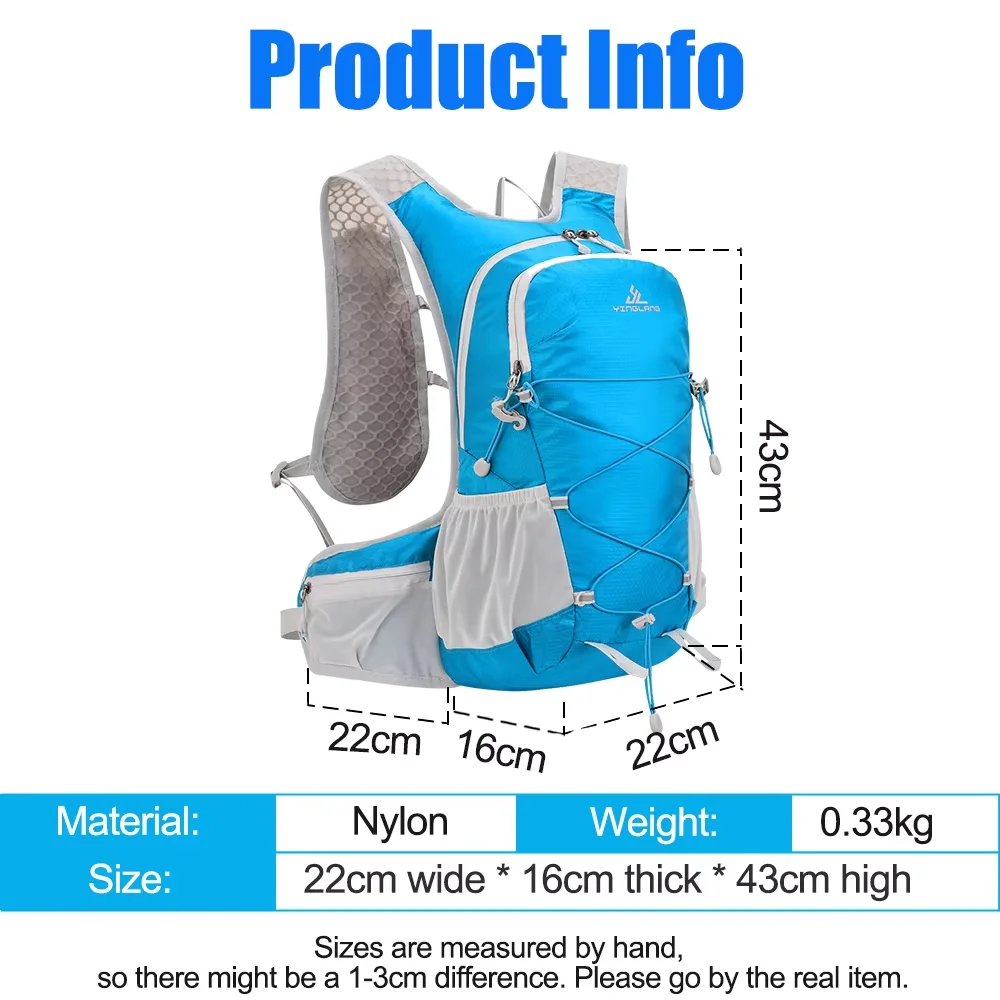 18L Outdoor Lightweight Backpack Trail Running Backpack Cycling Bag Mountaineering Backpack Hiking Backpack Hydration Backpack