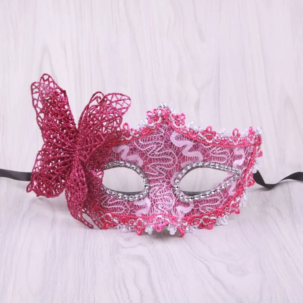 New Fashion Masquerade Mask Sexy Lace Side Butterfly Mardi Gras Mask Half Face Venetian Party Eye Mask