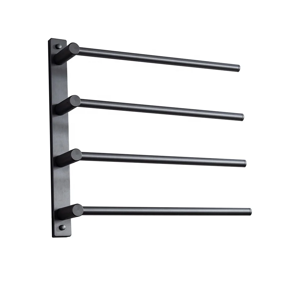 

High quality intelligence black bathroom accessories wall mount electric towel heater rack for the bathroom