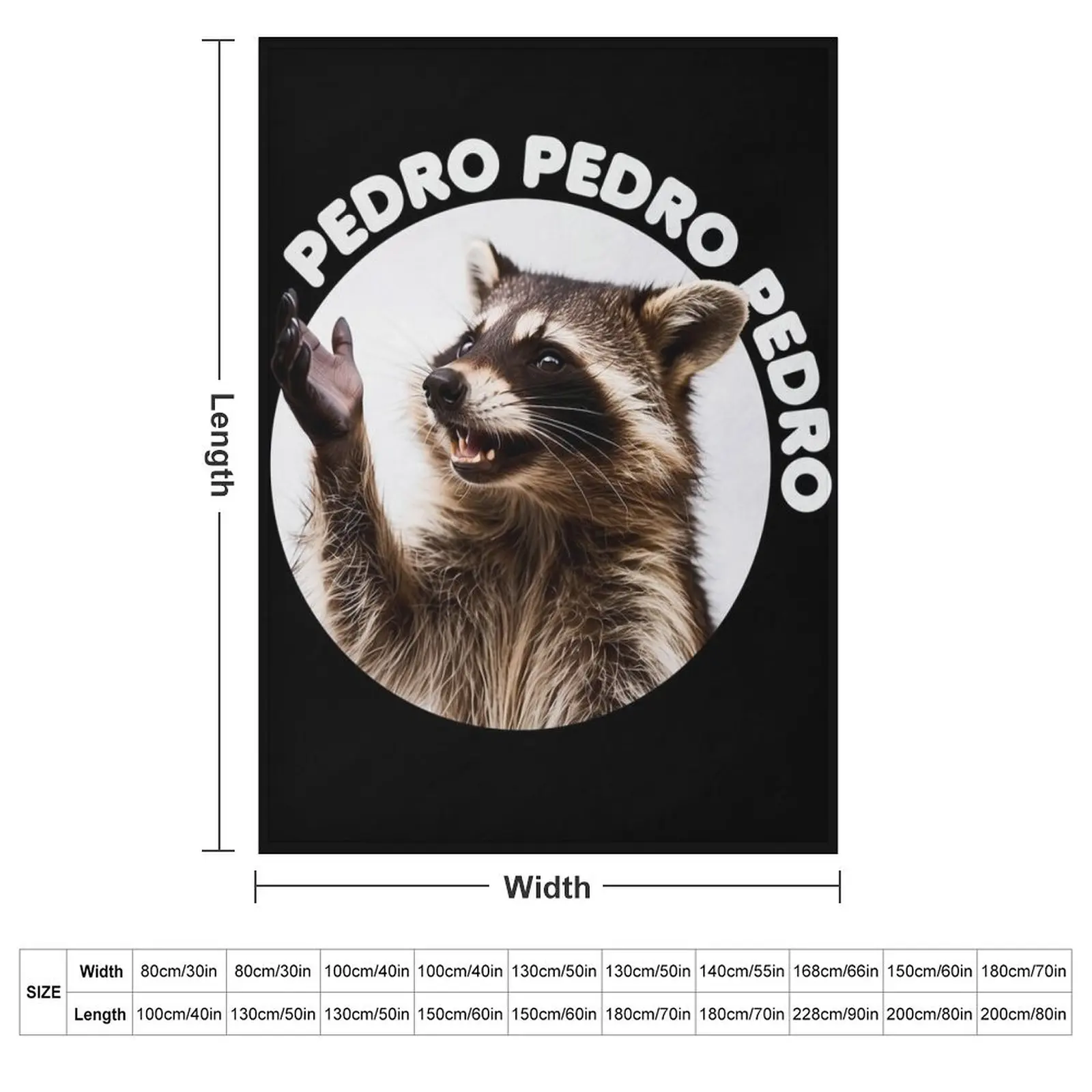 Pedro Dancing Raccoon Pedro Pedro Dancing Raccoon Meme T-Shirt Throw Blanket Furry for babies Custom Thin funny gift Blankets