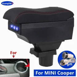 For MINI Cooper Car Armrest Box R50 R52 R53 R56 R57 R58 F55 F56 F57 Countryman R60 F60 Central Storage box Retrofit accessories