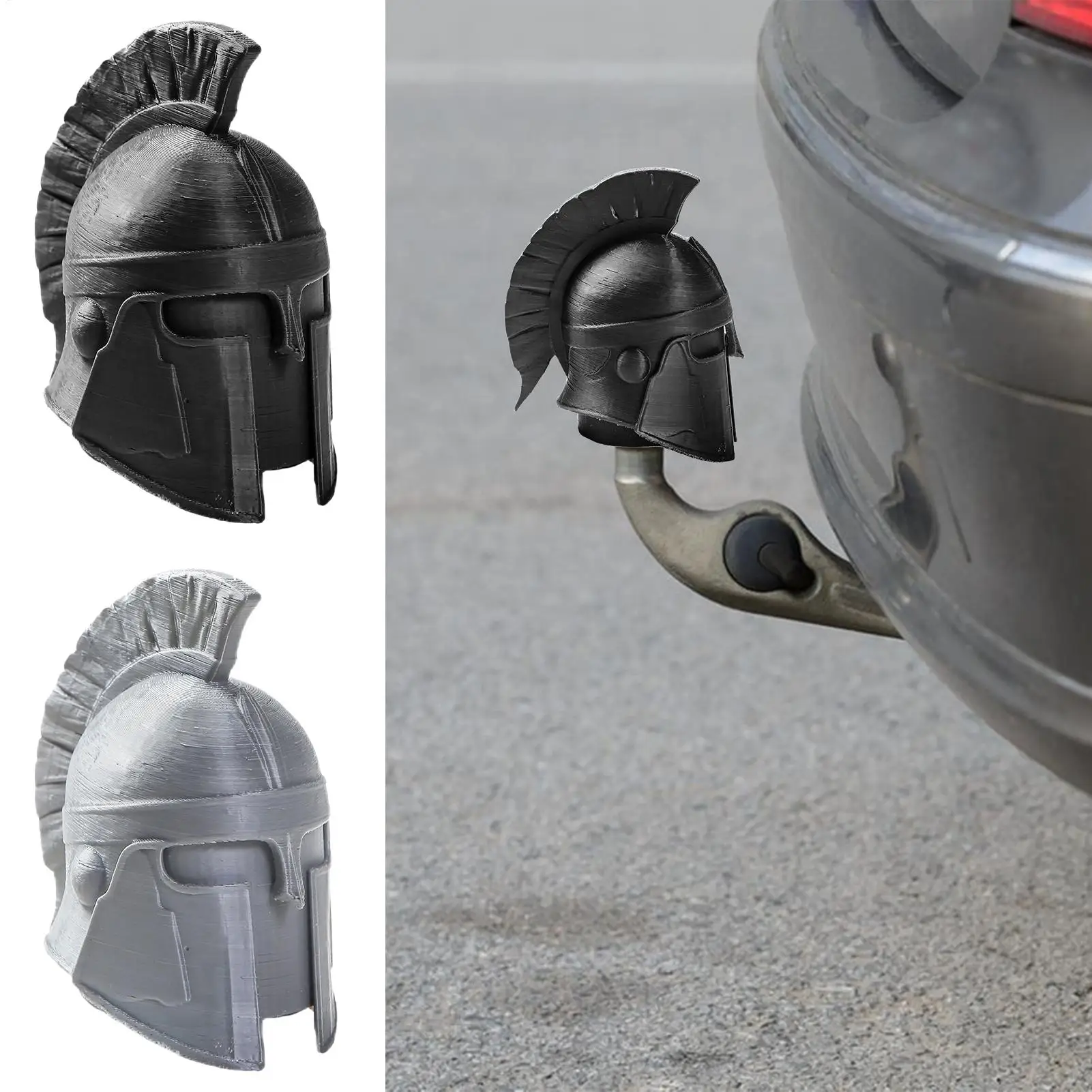 Truck Hitch Covers 3D Printing Funny Cartoon Gladiator Shaped Exterior Tow Receiver Tube Plug Cap For Automotive ATV Boat Trucks