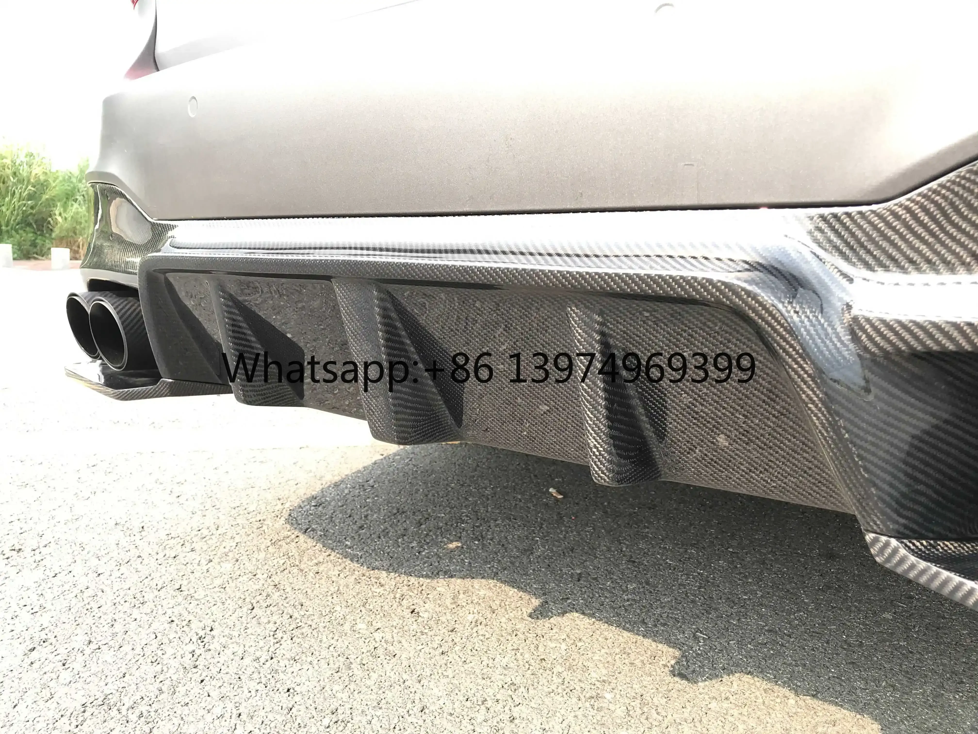 For BMW G30 G31 520i 530i 530d 540i 540d 550i 550d 2017-2020  3D Style Rear Lower Bumper Lip Diffuser Side Splitters