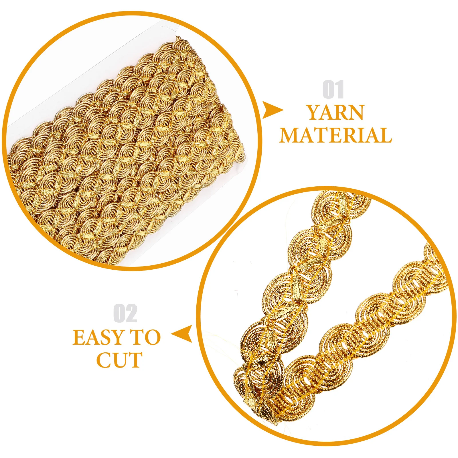 

Sparkly Lace Trim Cuttable Sewing Embellishment For Diy Craft Projects Wear-Resistant Costume Accessory Decorative