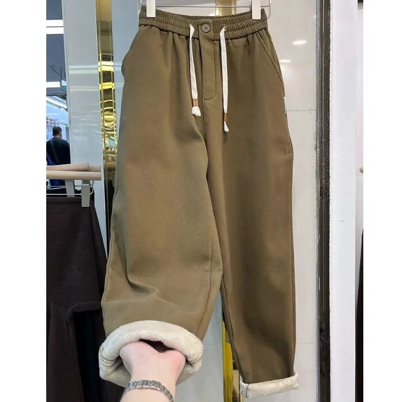 

Men's Casual Pants American Retro Sle Large Size 300 Pou Cool Haome Loose Fit Long Polyester Fiber Autumn Winter Faion