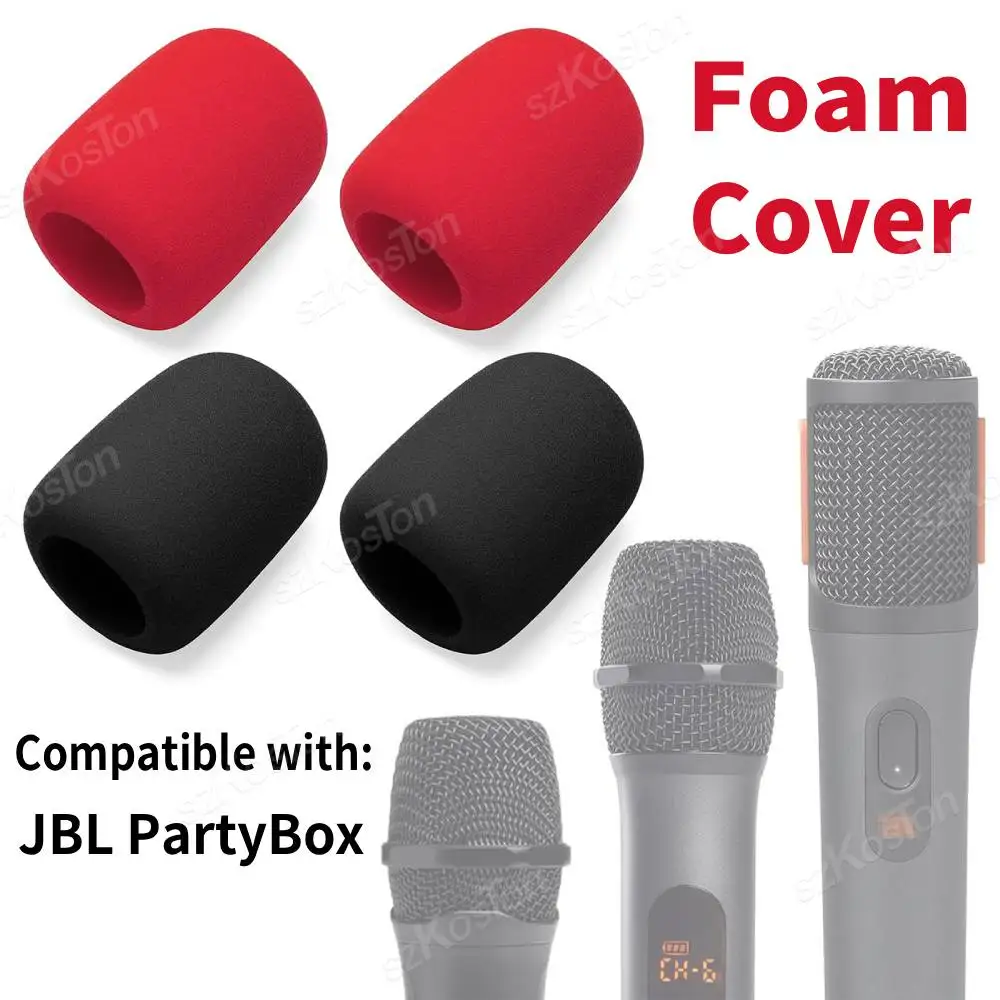 2-Pack Mic Foam Cover Compatible with JBL PartyBox Wireless Mic Microphones Windscreen Sponge Foam Cover Pop Filter