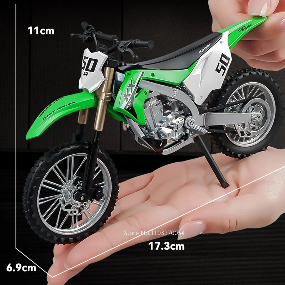 1:12 가와사키 KX450 닌자 400 합금 다이캐스트 오토바이 모델 장난감 자동차 앞바퀴 연결 충격 흡수 오토바이 어린이 선물