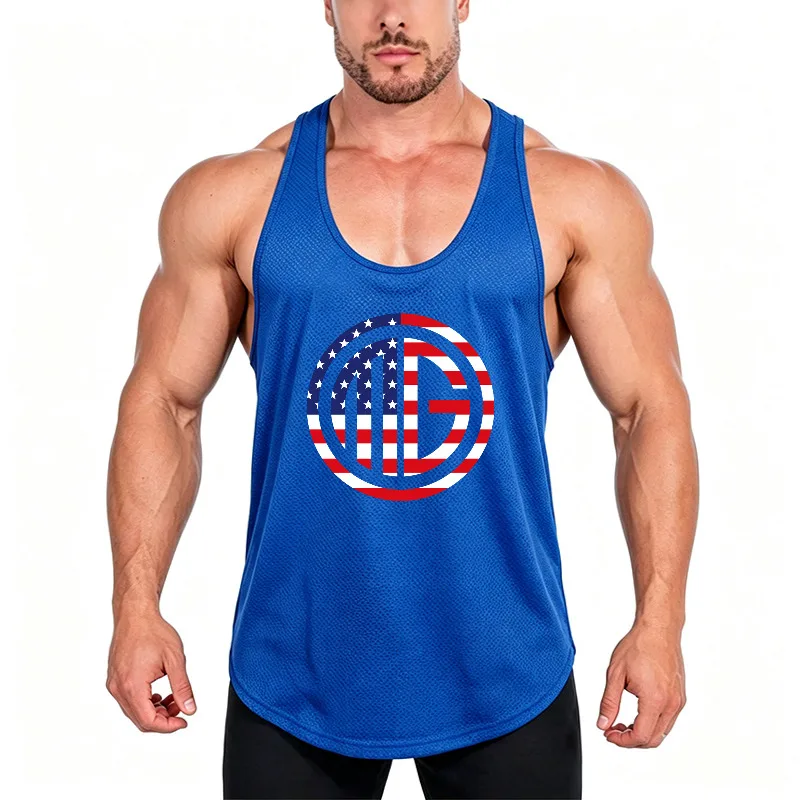 Men's Moisture Wicking Running Vests Lightweight Quick Dry Mesh Tank Top Summer Gym Workout Sleeveless Shirt Fitness Training