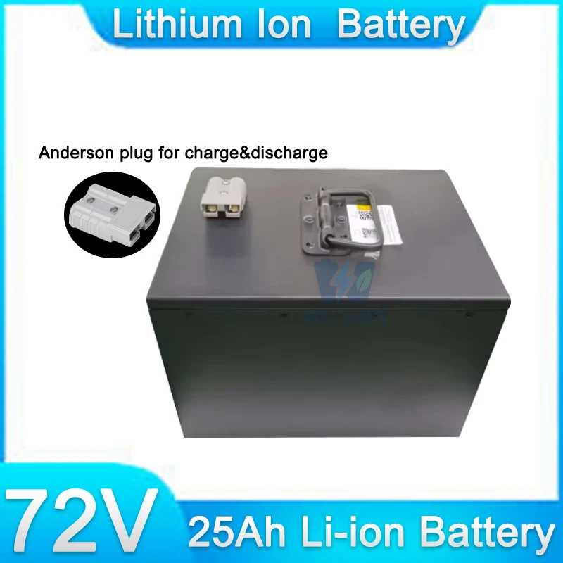 72V 25Ah Li-ion Battery Pack for E-Bike E-Scooter Motorcycle Rechargeable Lithium Battery Long Range High Power BMS Protection