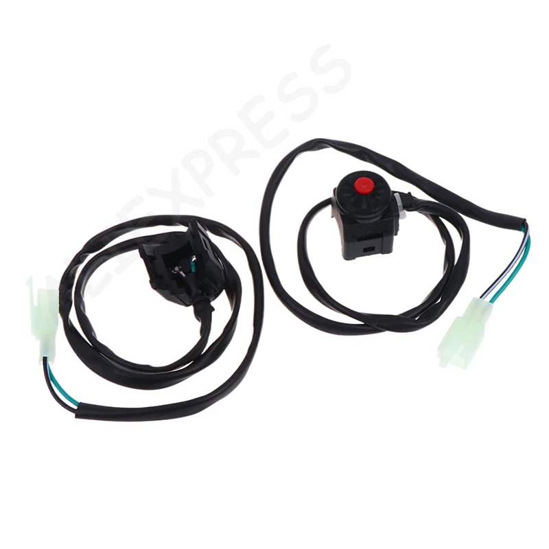 New Motorcycle Kill Switch Red Push Button Horn Starter Control Switch Dirt Bike ATV UTV Dual  For 22mm Handlebar Mounted Bars