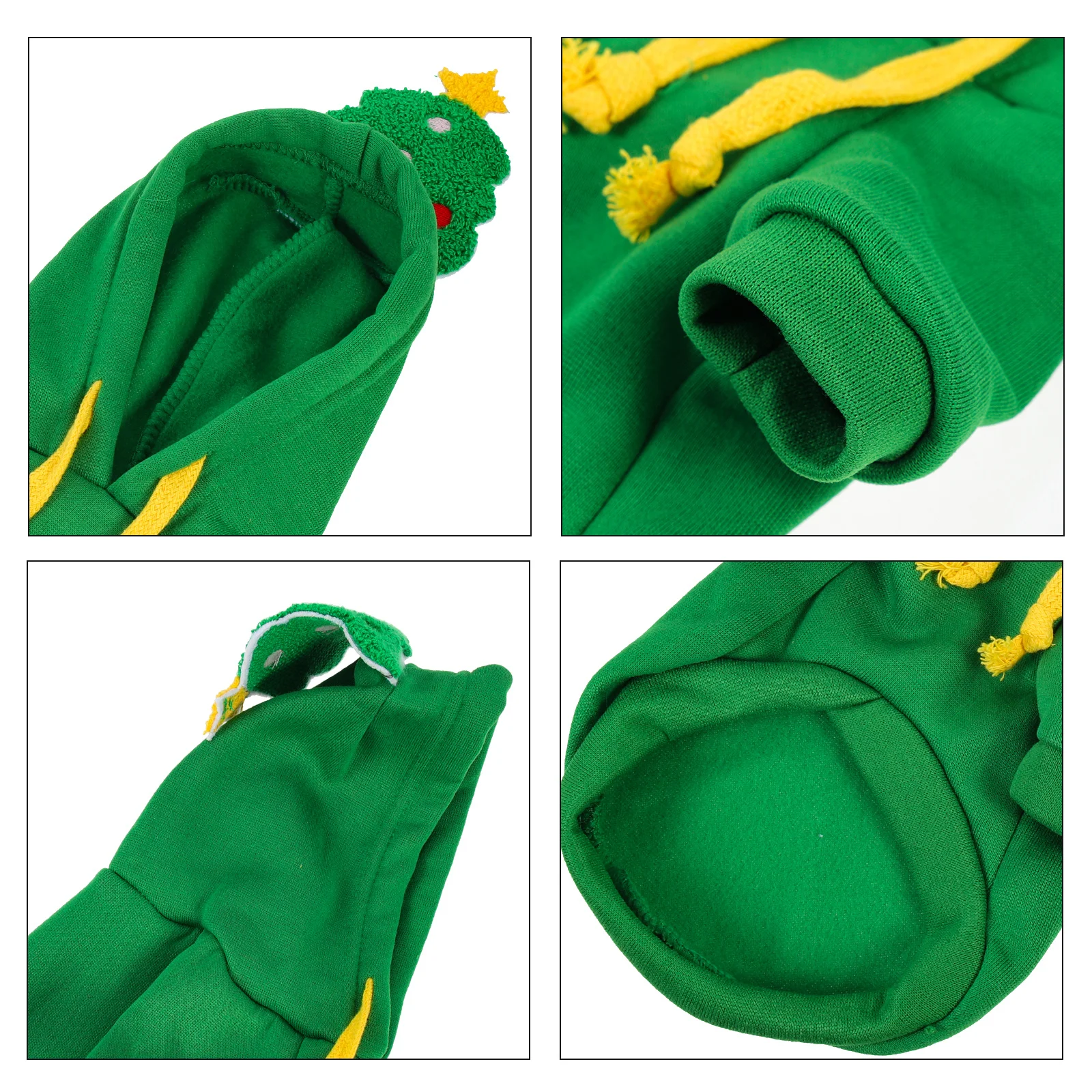 

Small Dog Christmas Outfits Puppy Hoodie Pet Cosplay Clothes Holiday Costume Costumes Green Adorable