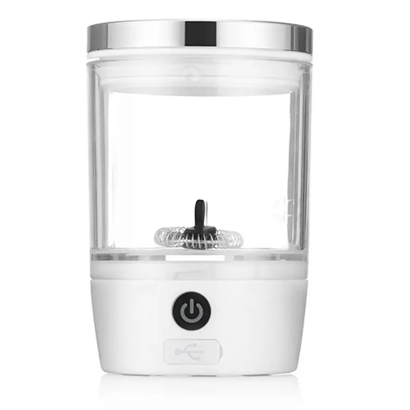 Outdoor Travel Home Mini Portable Full Automatic Electric Milk Frother Foamer For Coffee Chocolate White-AT36