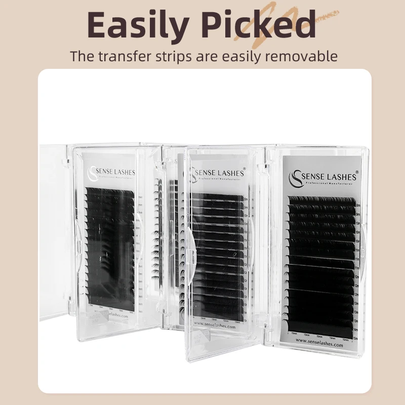 Sense Lashes 0.12 MM Premium Classic Eyelash Extension 16 Rows Korea PBT C/CC/D/DD Individual Supplies Lashes Wholesale