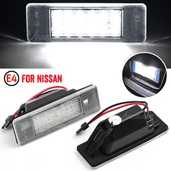 2Pcs Car LED License Number Plate light Lamps For Nissan Juke F15 Micra K12 March K13 Kicks Note E11 Armada NV200 Rogue Qashqai