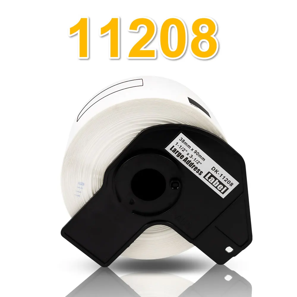 1pc DK-11208 Thermal Label 38mm*90mm*400pcs Large White Paper Address Labels DK11208 DK 11208 Compatible for Brother QL Printer