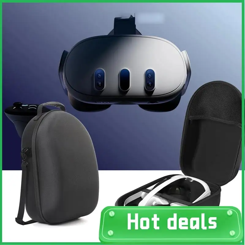 

For Meta Quest 3 Portable VR Glasses Storage Bag Shockproof Travel Carrying Case Gray