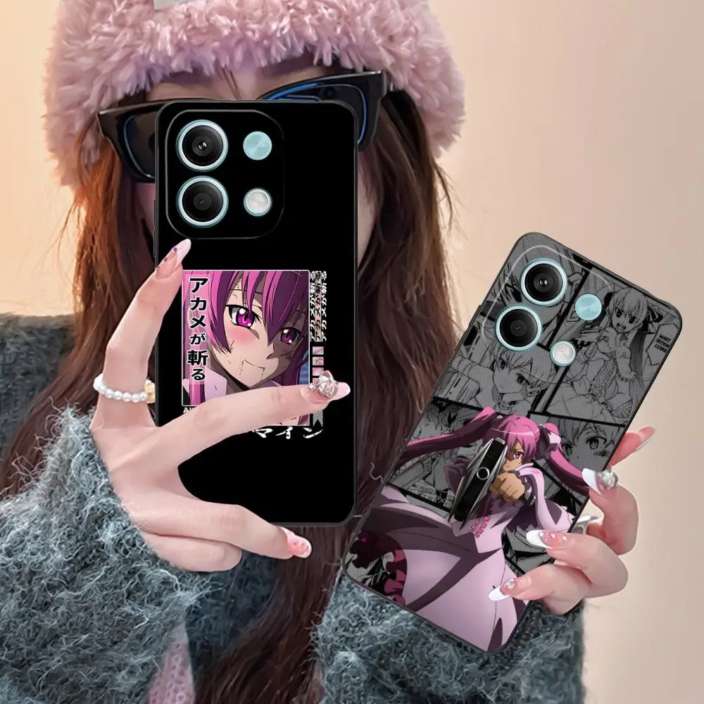 Akame Ga Kill Mine حافظة هاتف محمول لهاتف Xiaomi Redmi Note 14 13 12 11 S Pro Plus 4G 5G غطاء طباعة ملون للهاتف الذكي #2
