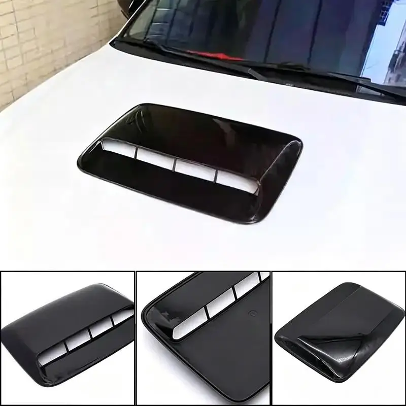 Car Tuning Air Flow Inlet Hood Scoop 1 Set Waterproof Decor Bonnet Vent Cover for All Vehicle Exterior Decoration