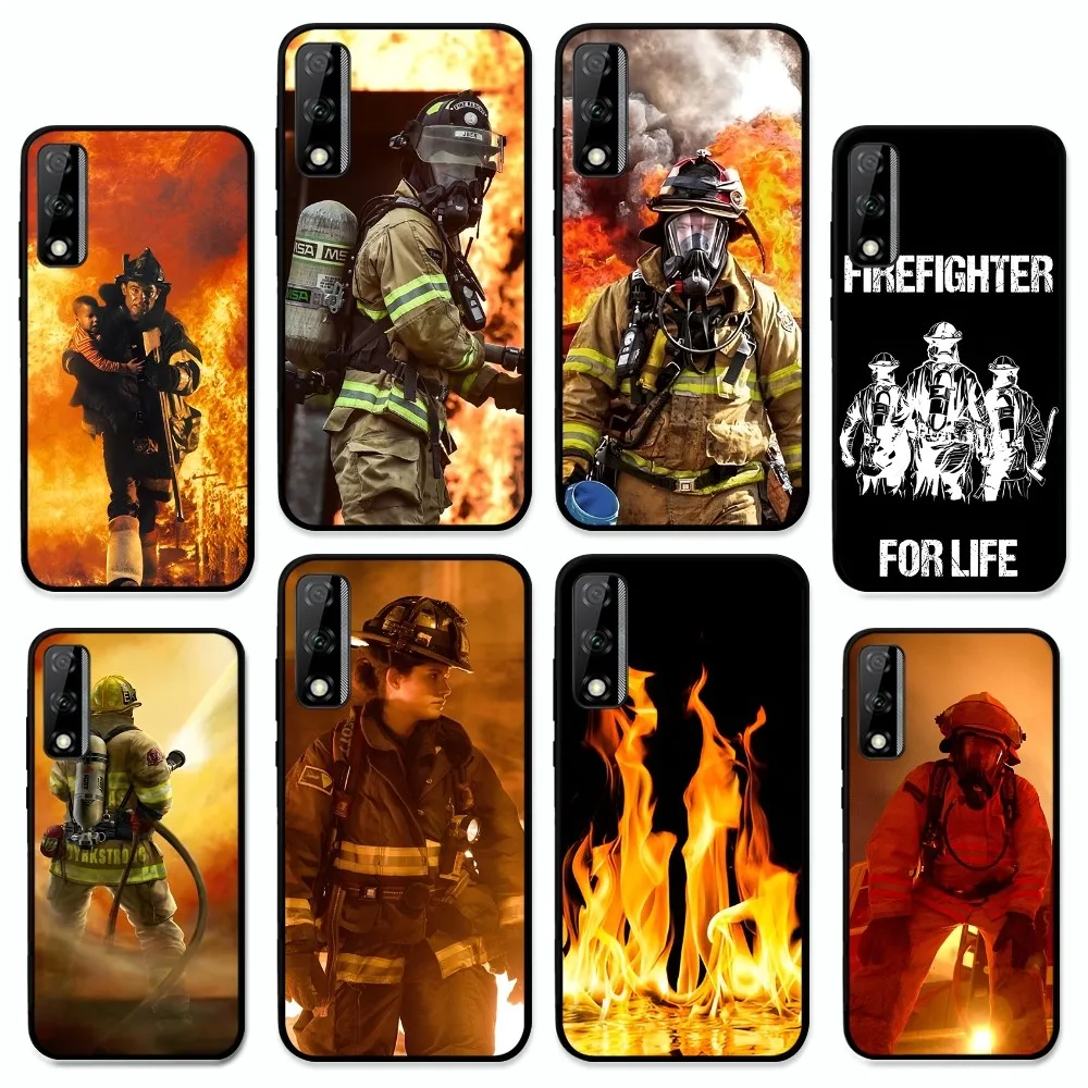 Firefighter Heroes Fireman Phone Case For Huawei Y9 6 7 5 Prime Enjoy 7s 7 8 plus 7a 9e 9plus 8E Lite Psmart Shell