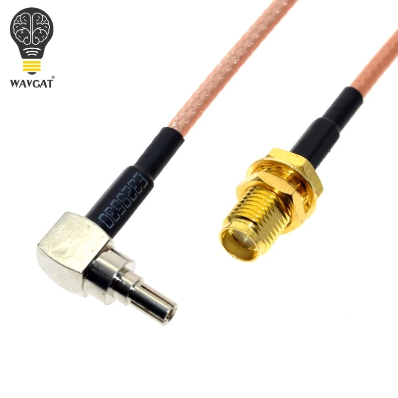 SMA Switch with TS9 Pigtail Cable Female Bulkhead Connector And TS9 Male Right Angle RG316 Cable 15cm for Wireless Communication