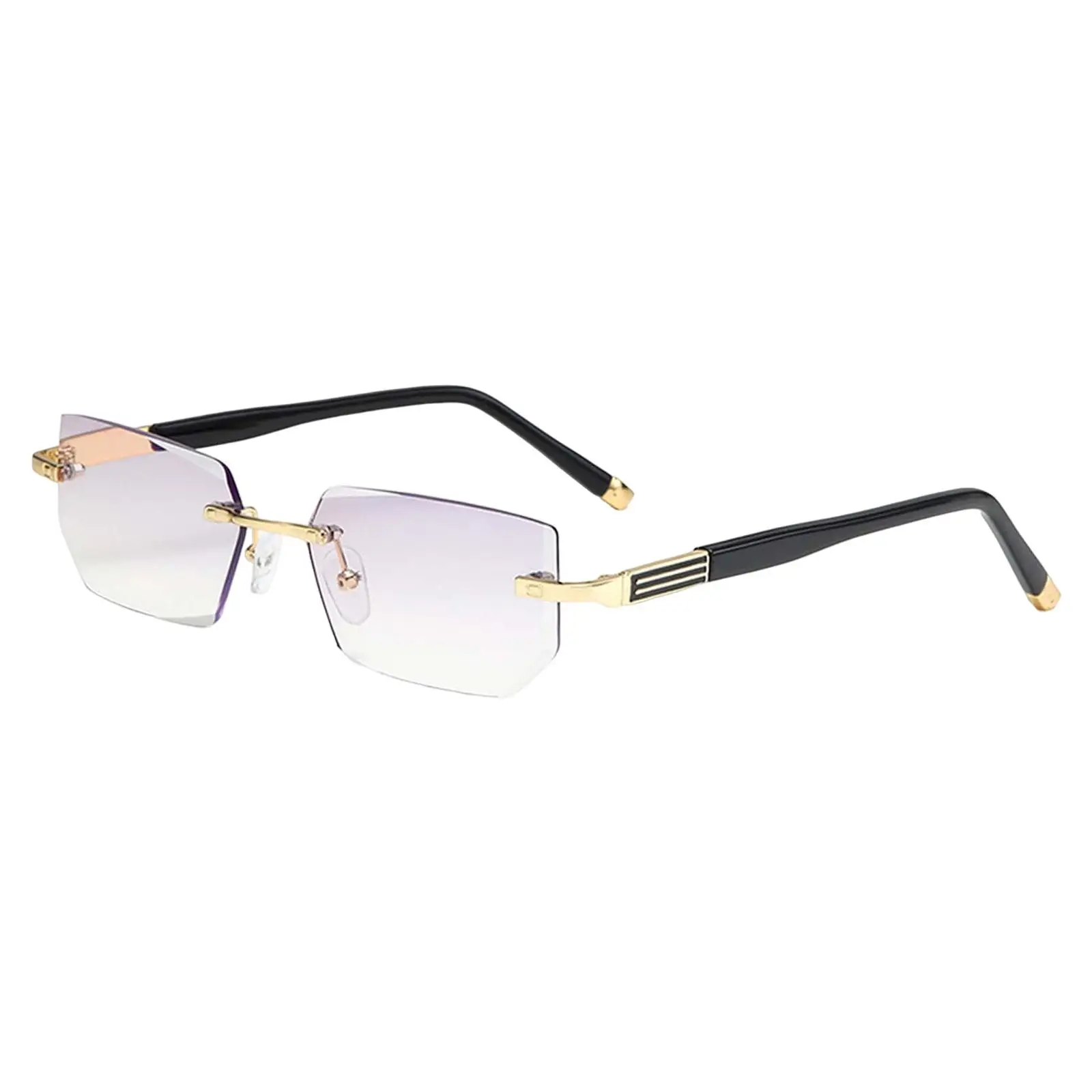 Blue Light Glasses Anti Eye Strain rectangle Rimless for Readers