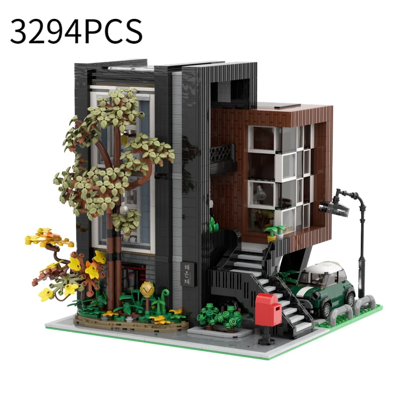 New 3294 Pieces Creative Villa Hot Sale Street View Model Moc Modular Cozy Villa Model Building Blocks Educational Kids Toy Gift