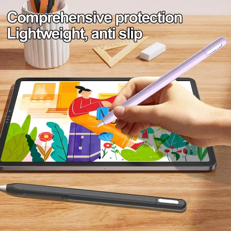 2in1 Pencil Case Holder Cover for Apple Pencil Pro Color Matching Soft Silicone Ultra Thin Sleeve Protective for IPad Pencil Pro