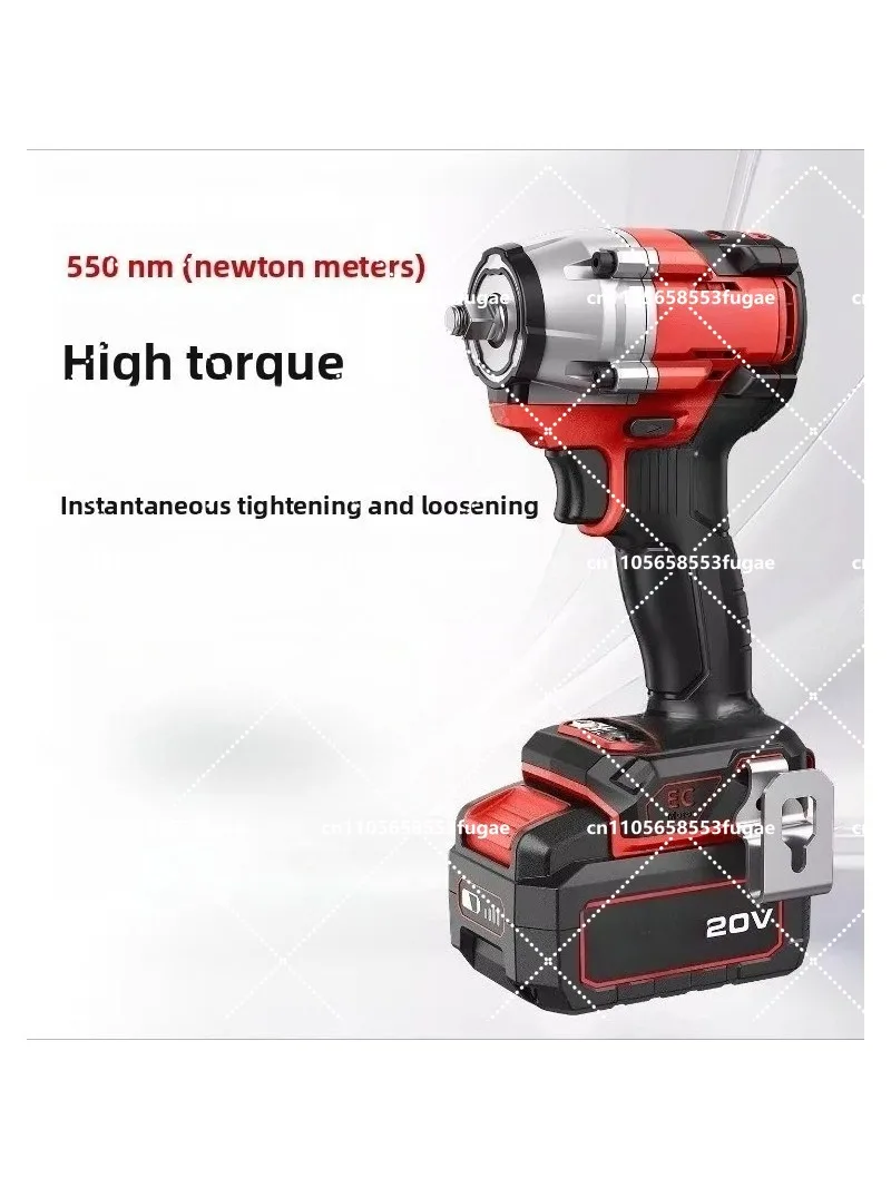 5766 Brushless Lithium-Ion Impact Wrench, 550N.m High Torque Electric Air Gun for Auto Repair & Aluminum Formwork
