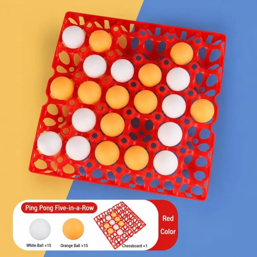 Two-Player Tabletop Party Game Random Color Chessboard Dual Color Balls Interactive Battle Game Multifunctional Egg Holder