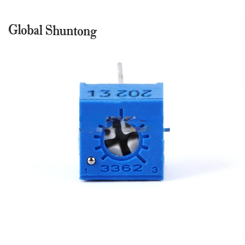 20Pcs 3362P-103 101 201 501 102 202 502 Single-turn precision adjustable resistance/3362 potentiometer Glass glaze 