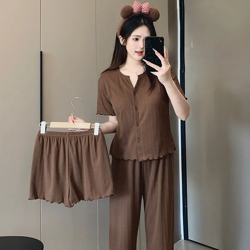 

Pajama Shorts Sets Women Ultra-Thin Ice Silk Nightwear Cool Moisture Wicking Design Sleeveless Summer Hot Weather Home Clothes