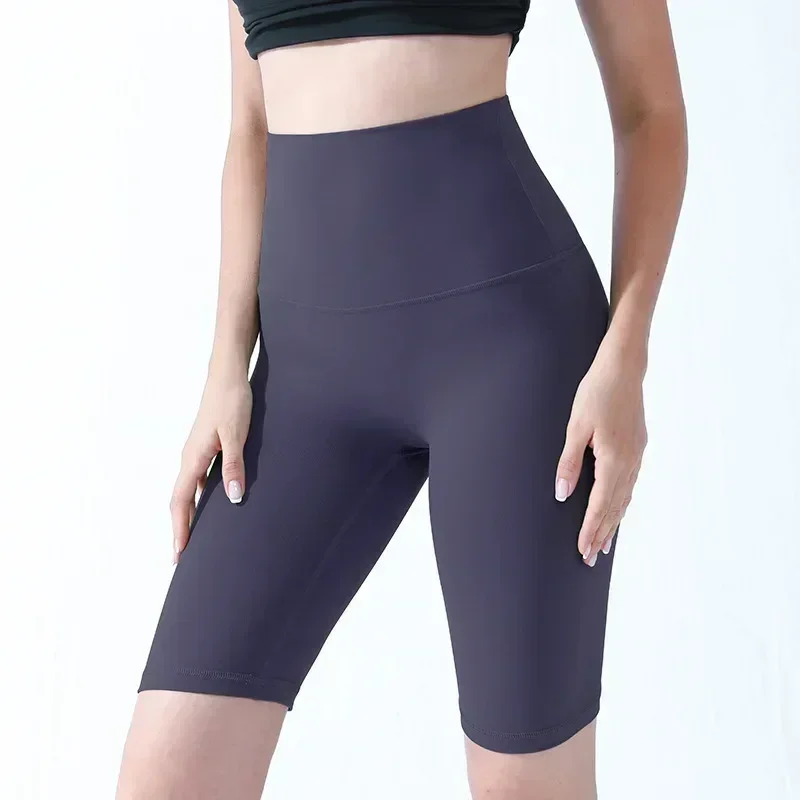 Lente En Zomer Nieuwe T-Line-Vrije Effen Kleur Yoga Shorts Vijf-Punts Yoga Broek Strakke Elastische Oefening Fitness