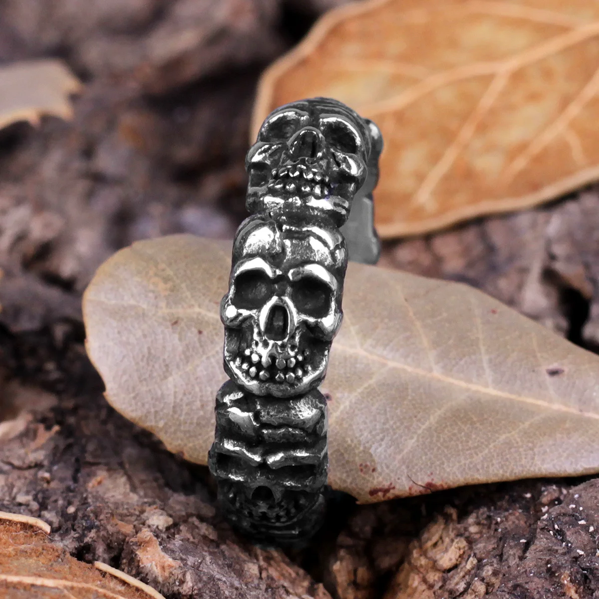 Stainless Steel Men Rings Domineering Devil Skull Punk Rock Gothic for Biker Male Boyfriend Jewelry Creativity Gift Wholesale