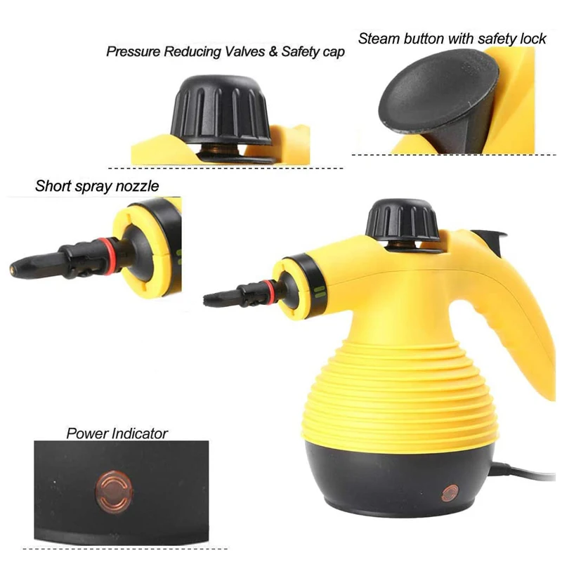 High Pressure Mobile Cleaning Machine Handheld Steam Cleaner Sterilization Disinfector Home Office Room Car Cleaning  Appliances