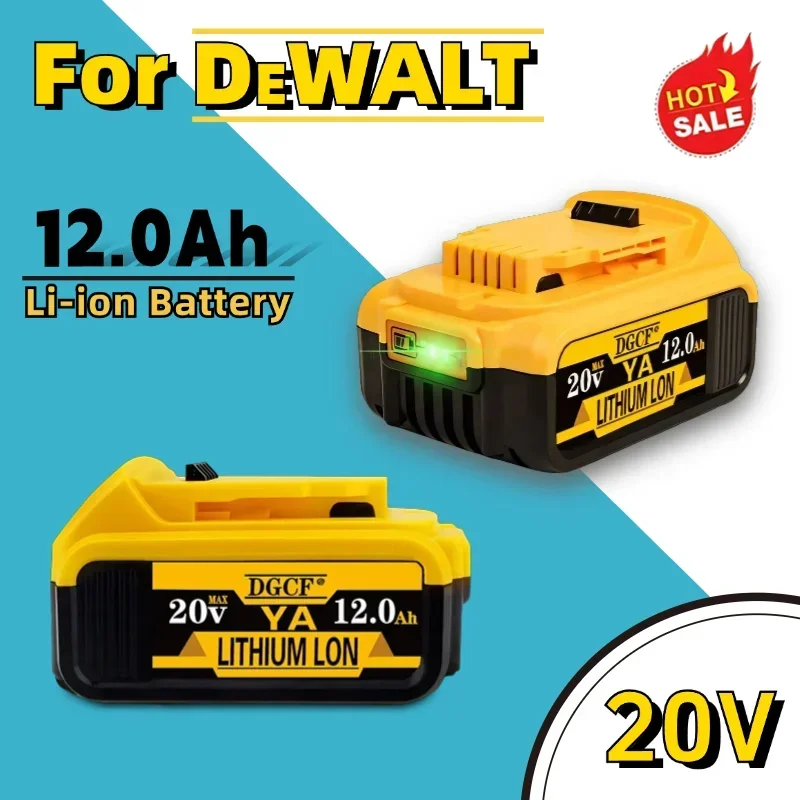 20V Lithium-ion Battery for Dewalt Tools Replacement Battery Compatible with DCB200 DCB206 DCB207 DCB204 DCB203 & Charger