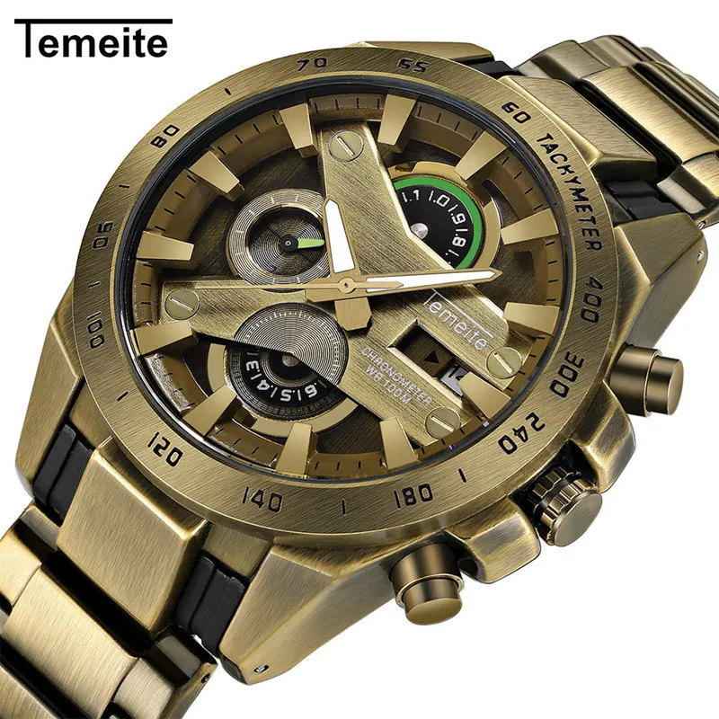 Montre étanche pour homme avec bracelet en acier inoxydable, horloge de créateur, date, marque de luxe, haute qualité, mode masculine, 2024