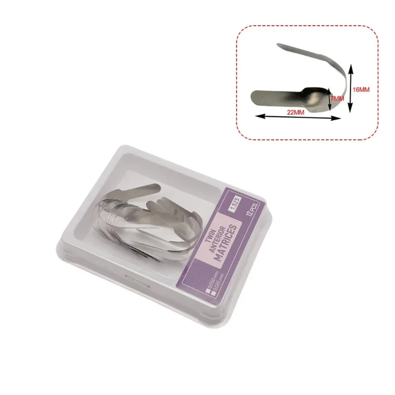 3Boxes Dental Sectional Contoured Proximal Anterior Strip Matrices System Anterior Matrix Band Ring Wedges Holder