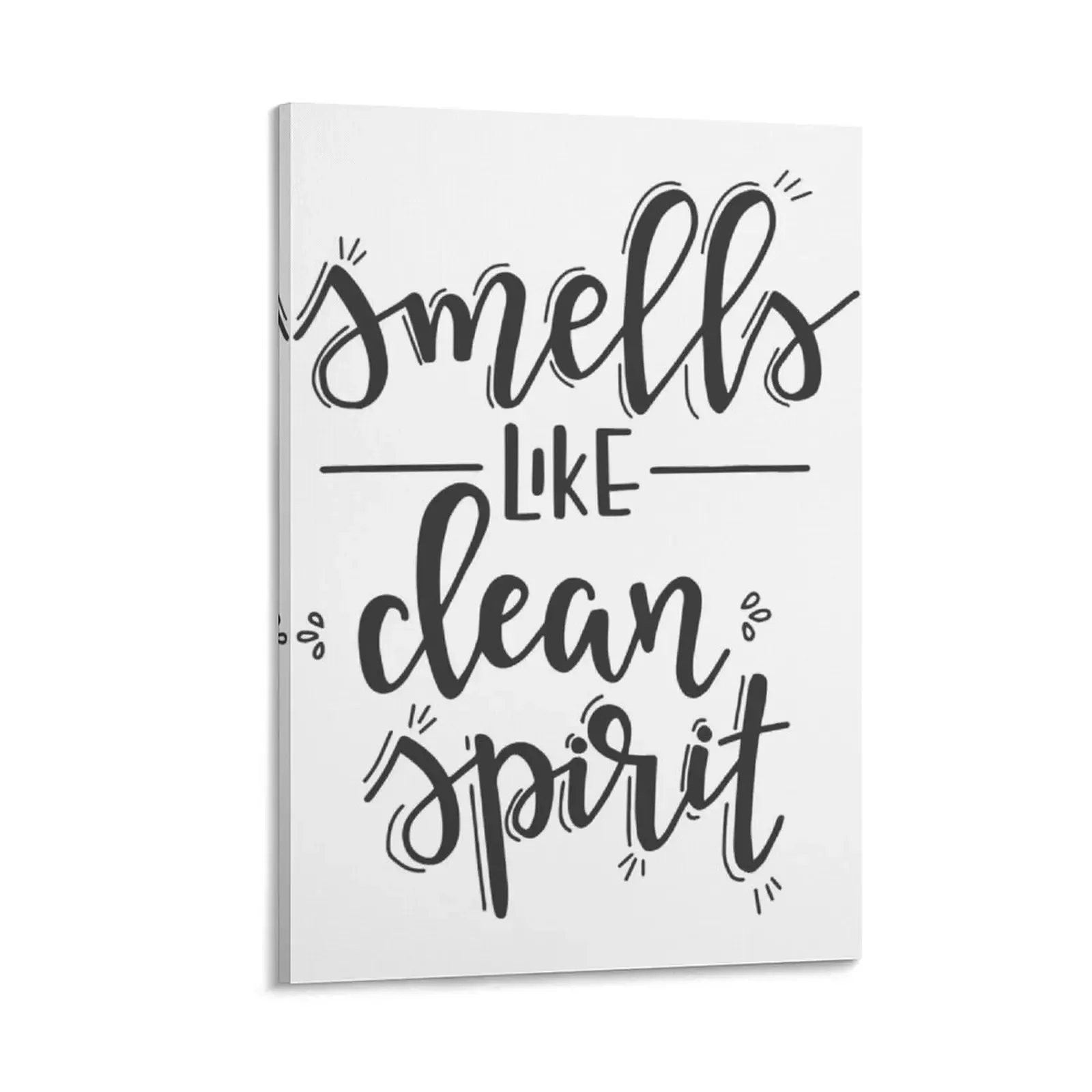 

Smells Like Clean Spirit Funny Laundry Room Message Canvas Painting Decor for room Wall posters Posters on the wall