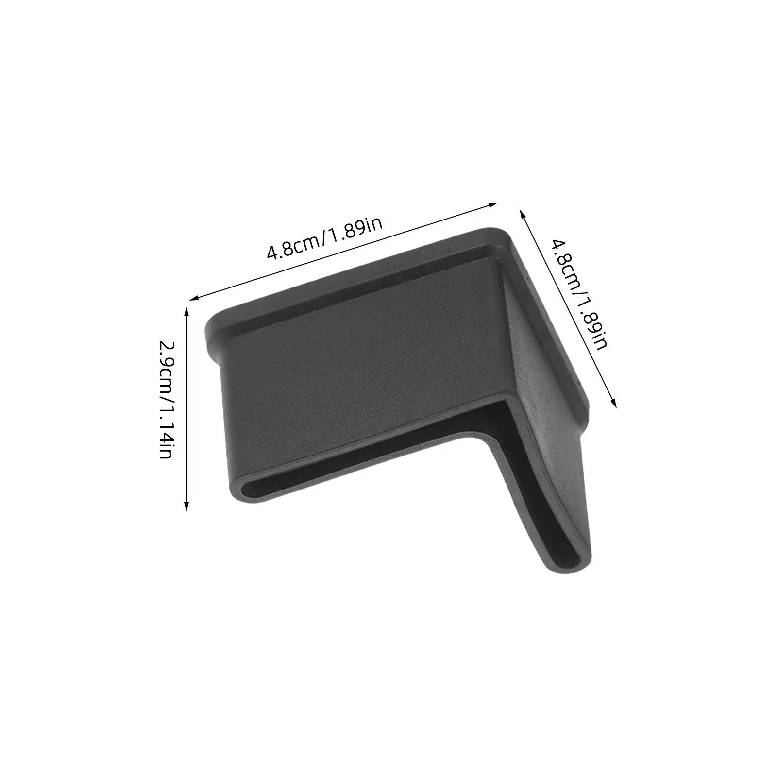 8Pcs Non-Slip Rubber Furniture Foot Covers Triangle Shape 40x40mm Angle Iron Leg Protectors Bed Frame Stabilizer Chair Ladder