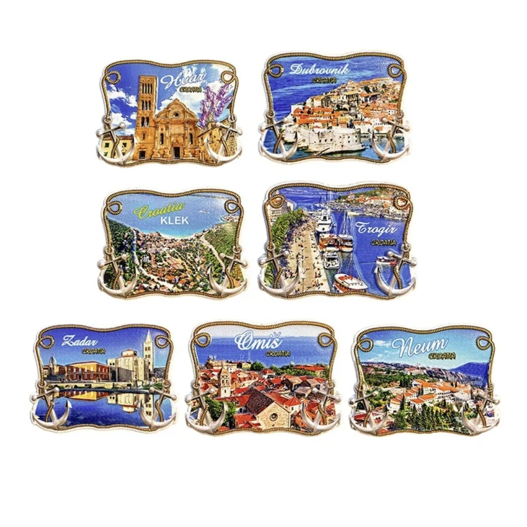 Europe Croatia Dubrovnik Split Zagreb Fridge Magnets, Refrigerator Magnet Decoration Articles Handicraft Gifts
