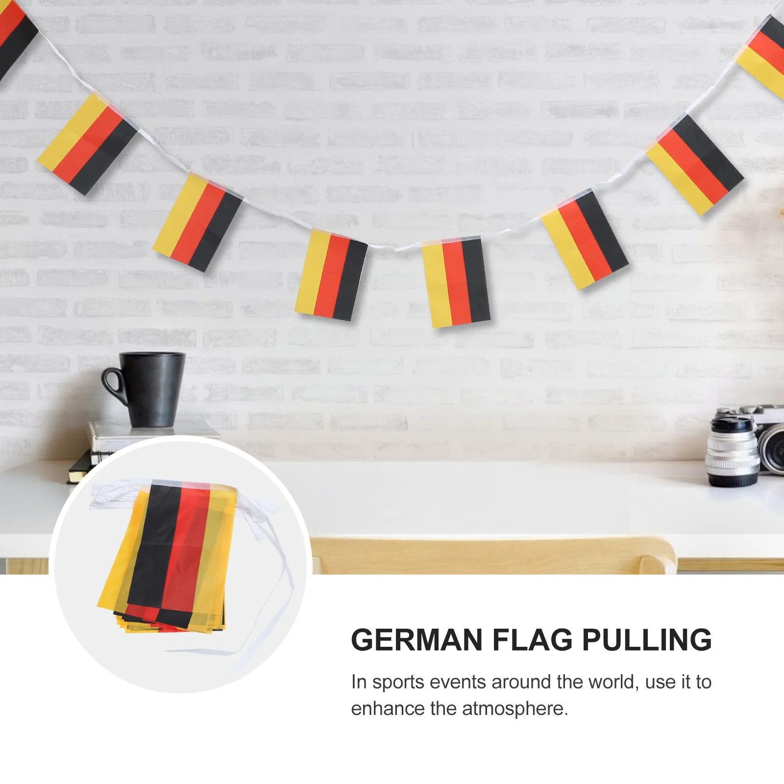 

1 pc Extra-Long German String Flag Decorative Bunting For Sports Events Outdoor Indoor Decoration School Garden Party German
