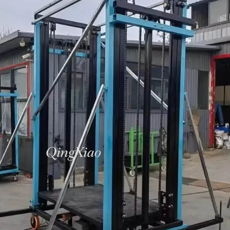 Foldable Remote Hydraulic Mobile Electric Lifting Scaffold Platform Applied In Household Construction Work Secure Longlasting