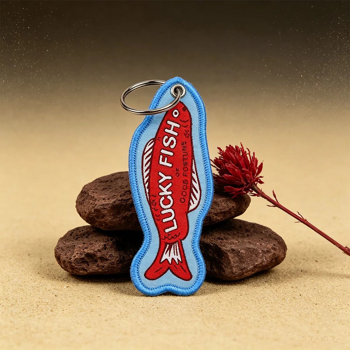 Carp Lucky Fish Embroidered Ke - Car Accessories Quotation review and price