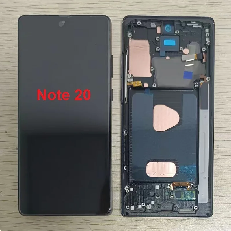 Incell Quality For Samsung Galaxy Note 20 SM-N980F N980F/DS N980 LCD Display Touch Screen Digitizer with Frame with Side Button