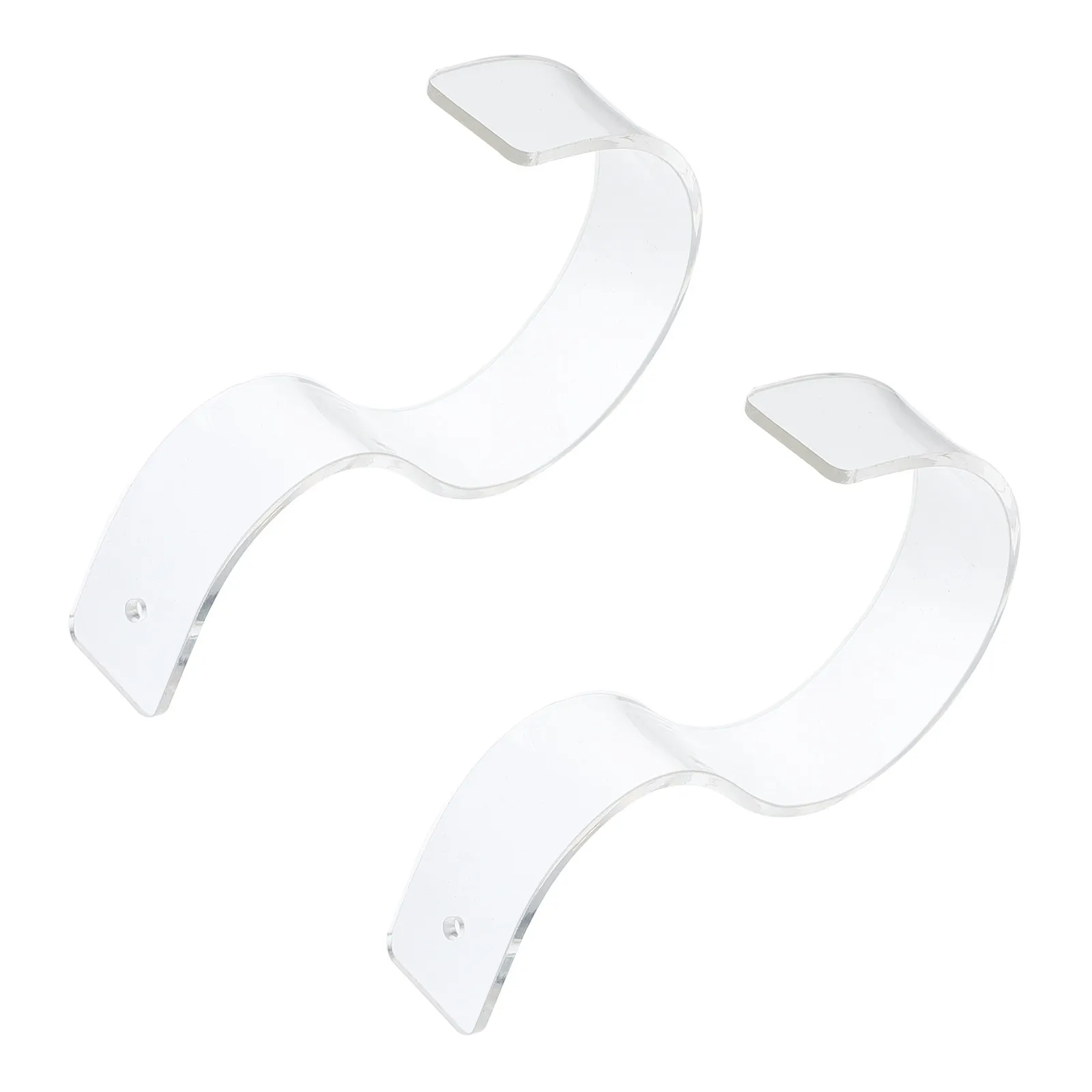 2Pcs Belt Display Rack Acrylic Creative Storage Stand for Shop Home Supermarket Merchandising Organizer Holder