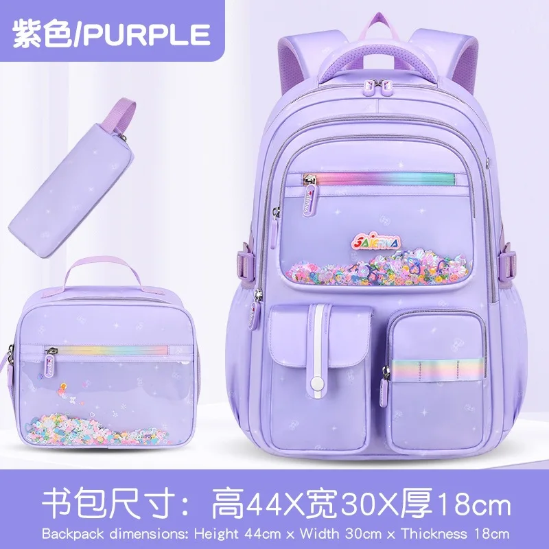 Tas Sekolah Kasual Anak Perempuan 2026 Paket Makanan Tempat Pensil Ransel Bahu Pelajar SMP Kapasitas Besar Ringan Tahan Air Mochilas